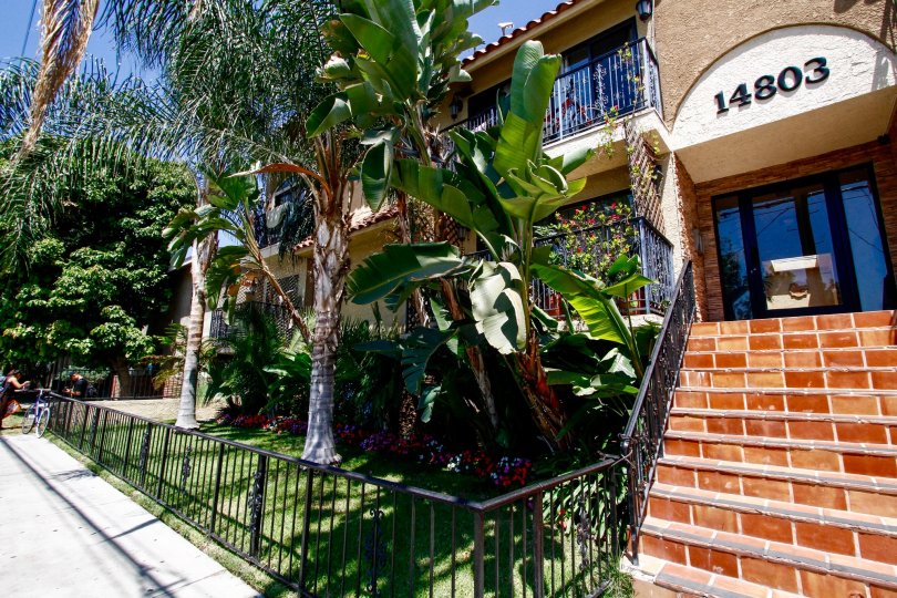 The stairs up to Vanowen Villas