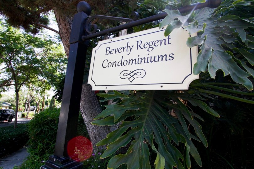 The sign welcoming people to the Beverly Regent in West Hollywood