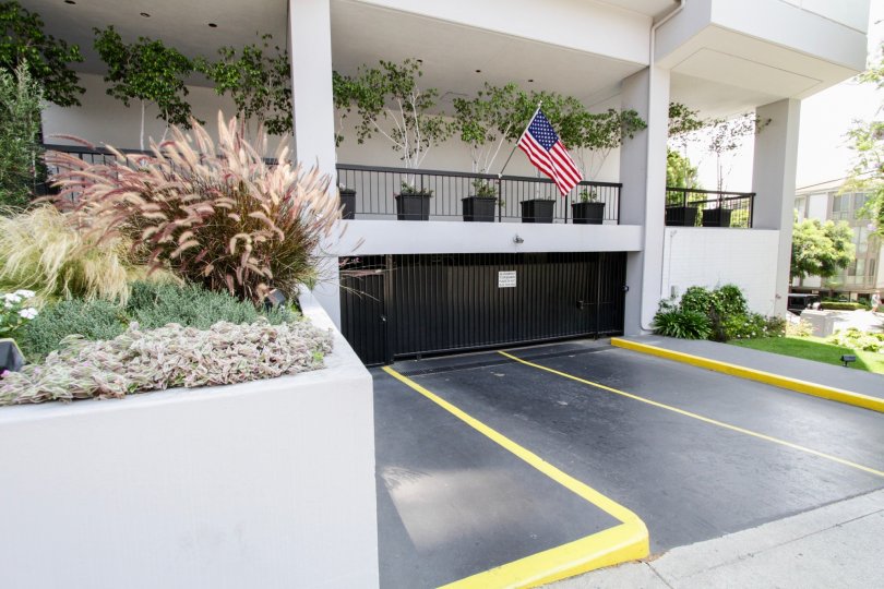 The parking for residents at the Empire West in West Hollywood