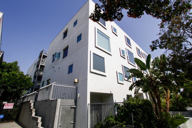 The lanscaping around the Habitat 15 building