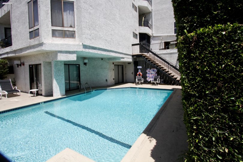 The commons area in Sweetzer Plaza in West Hollywood
