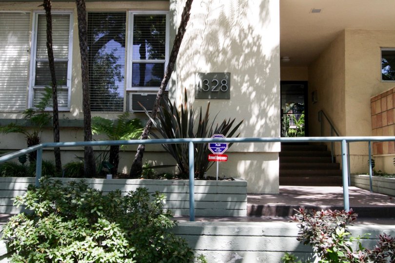 The address for The Belvedere written on the building