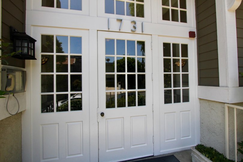 Front entrance of apartment number 1731, Barry Avenue Vistas Community, West La, Calkifornia