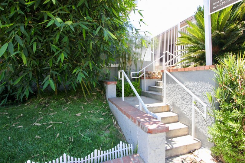 A sunny day in the Sawtelle Ritz community a beautiful house and trees.
