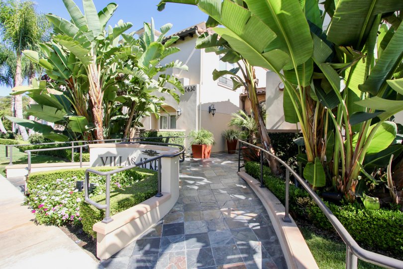 The walkway through Villas at Kentwood