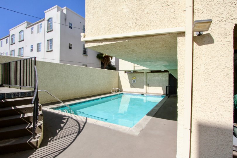 The pool area for Westchester House residents