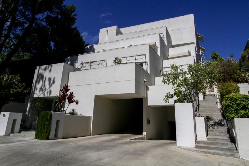 The parking at 650 Kelton in Westwood