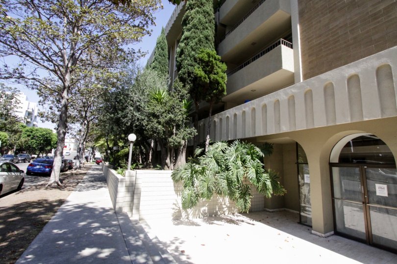 The balconies at the Westwood Gardens located in Westwood
