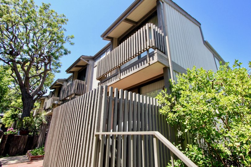 close view of the wooden details of Woodvale Village, westwood, California
