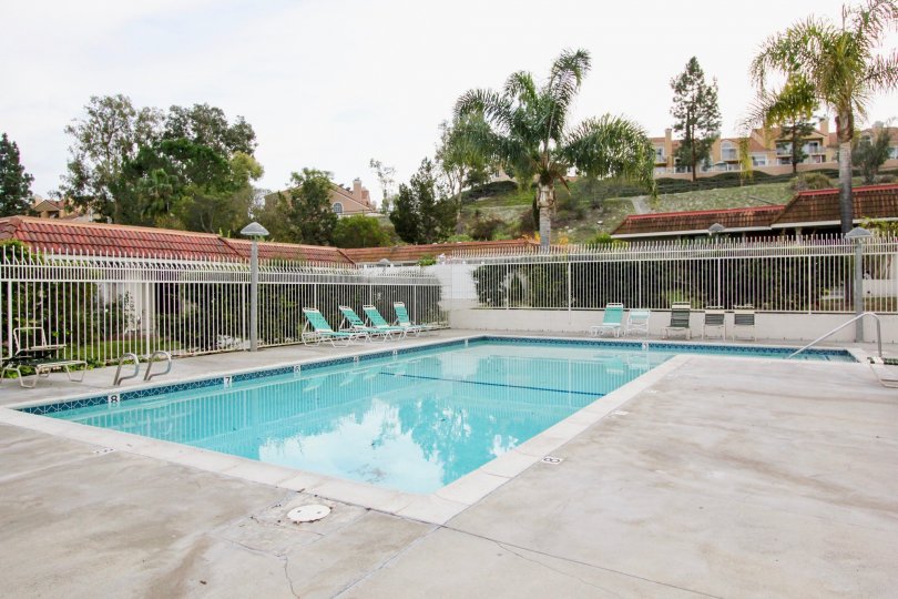 Nice swimming pool and sitout with trees around in New World Condos of Aliso Viejo