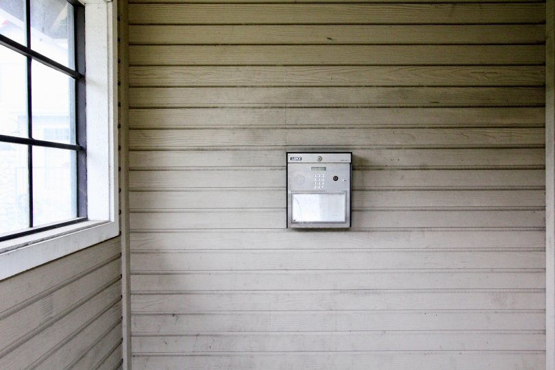 Inside a house in the Wellington Landing with a machine.
