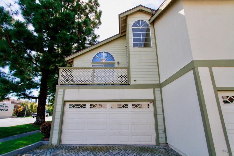Cambridge Commons Cypress California arch like window design in sliced view of building and balcony
