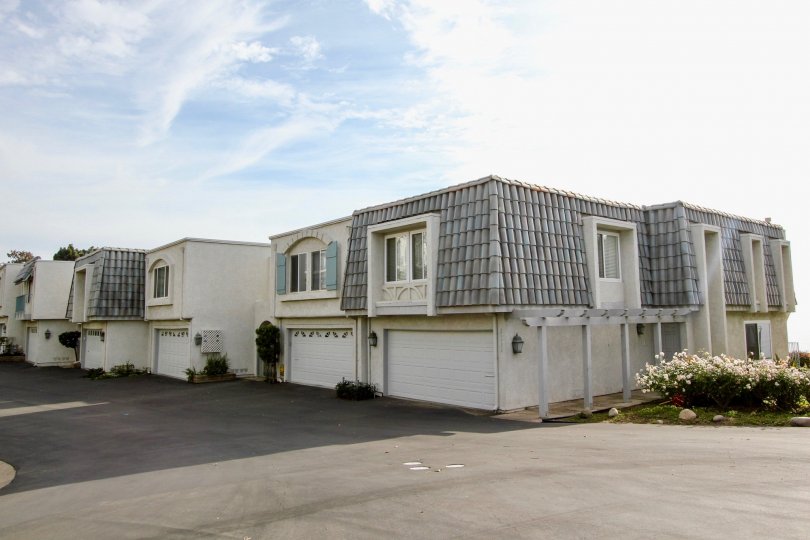 THE BUILDING IN THE DANA BLUFFS WITH THE WHITE COLOUR FLOWER PLANTS, GRASSES