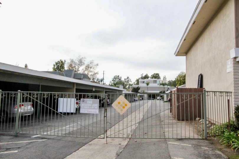 Casa Del Amo Fullerton California factory like model infrastructure with long pathway
