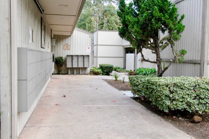 Covered mailbox access at the Park Ridge community in Fullerton, CA