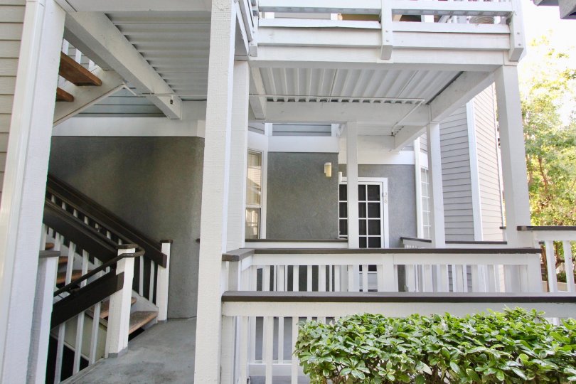 THE FLAT IN THE GREENBRIER TERRACES WITH THE UPSTAIRS, TREES, PLANTS