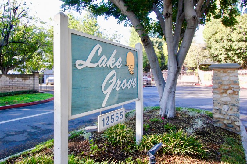 THE 12555 APARTMENT IN THE LAKE GROVE WITH THE LAKE GROVE BOARD, PLANTS, TREES