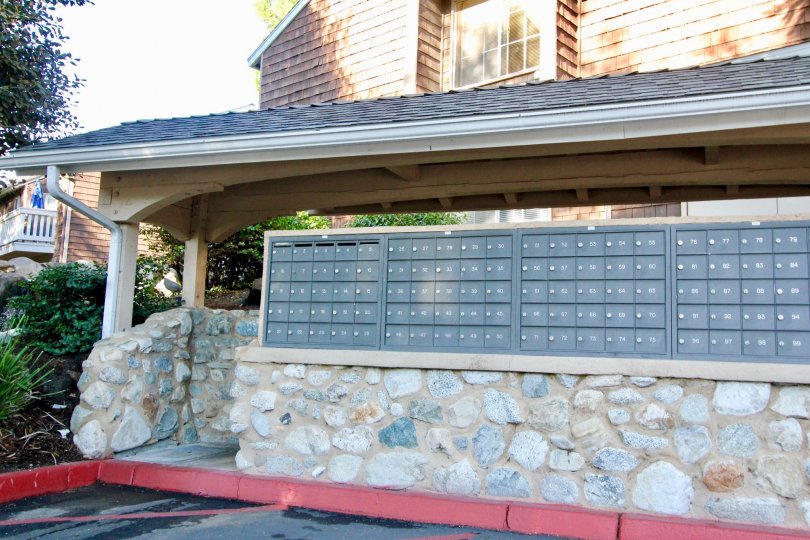 Front porch of a bunglow in the lake grove community california