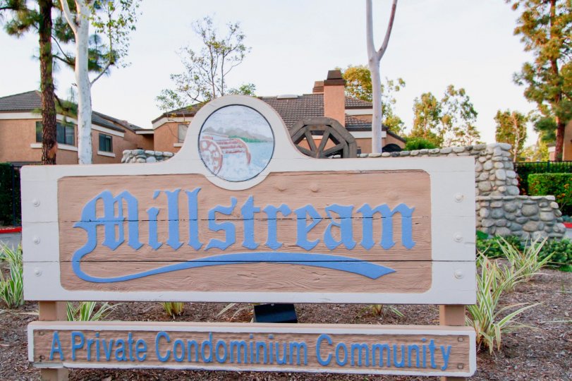 Beautiful looking Community Board and trees around in Millstream of Huntington Beach