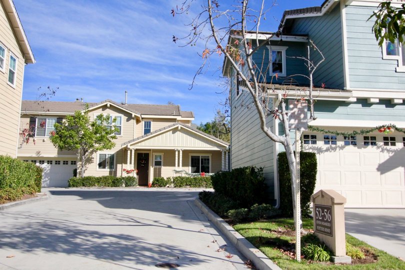 Quaint community of Potters Bend in Ladera Ranch, California.