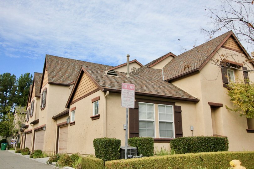 Rows of houses in the Three Vines in Ladera Ranch, CA