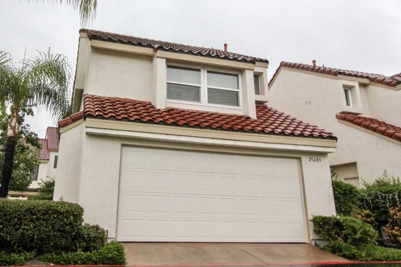 Garage view of a beautiful house in the Hillview community in Lake Forest, California