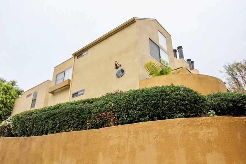 Wall and hedges in the Le Parc community in Lake Forest, CA