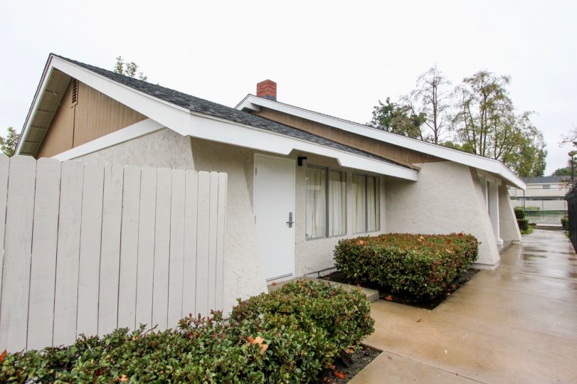 A cloudy and rainy day at a home in the Richwood community in Lake Forest, California.