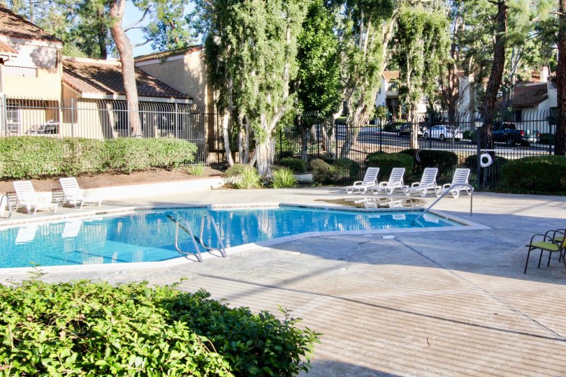 the la mancha is a fantastic swimming pool of the mission viejo city in california