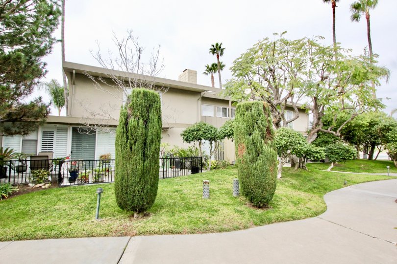 THE HOUSE IN THE WESTCLIFF VILLAS WITH THE GRASSLAND, TREES, PLANTS