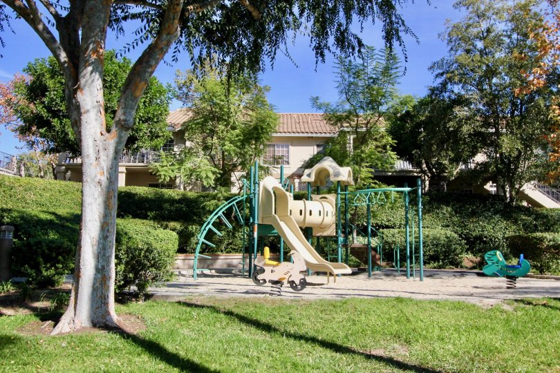 Children's playground in a well-kept park in the Belflora community.