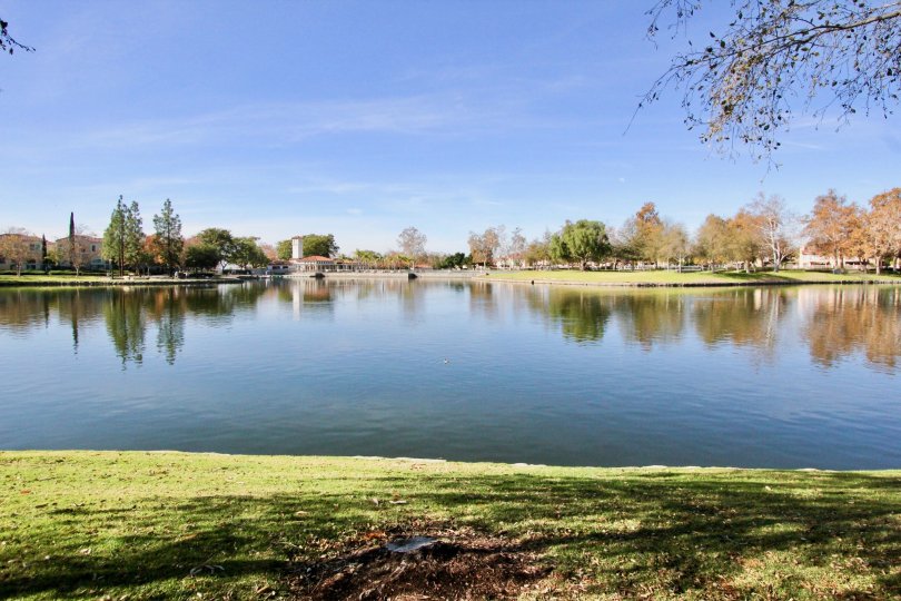A large lake in Brisa del Lago I in Rancho Santa Margarita, CA