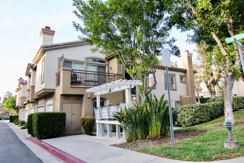 Nice view at front with lawn and balcony of villa in La Ventana of Rancho Santa Margarita