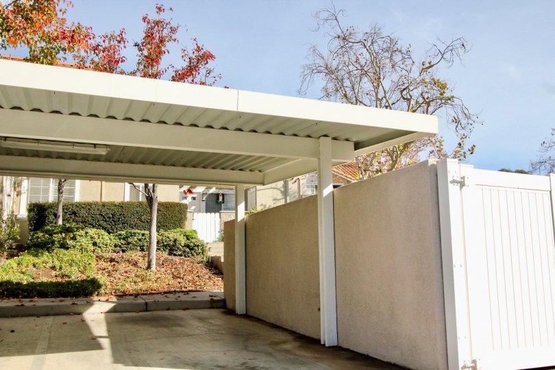 A carport in front of a house in Rancho Santa Margarita, California.