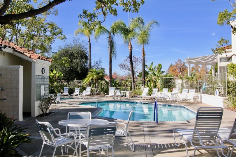 A octagonal pool sits in the community are of the Marbella homes