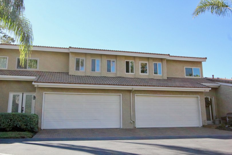 Spacious two car garages and privacy front door entrances at the Seaview Townhomes