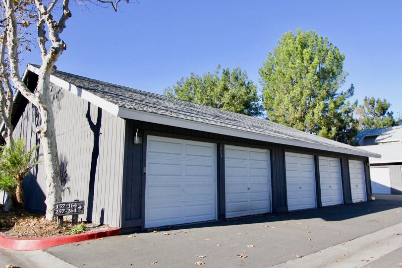 Shared garages at Casitas De Alipaz in San Juan Capistrano, CA