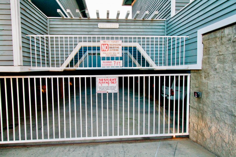 Notice board are fixed at gate of car parking shed in Brightwood Square