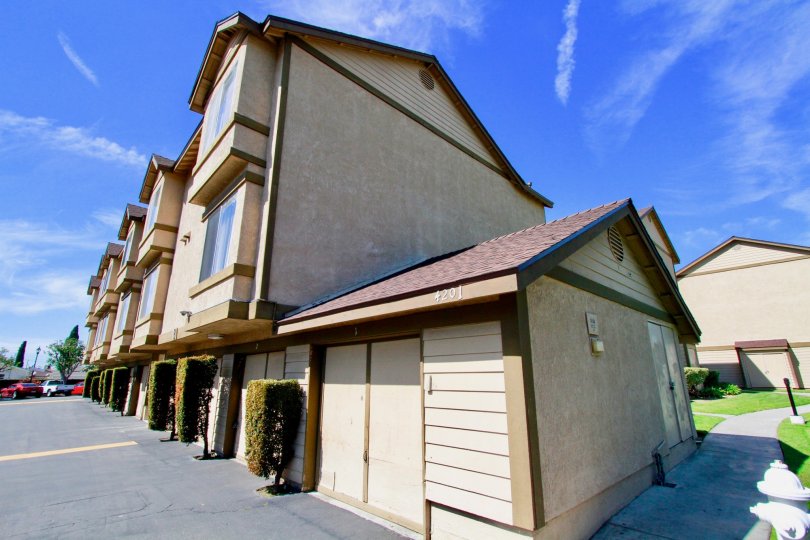 Westerly Park Santa Ana California side view like pieced cake like building blocks with nice color