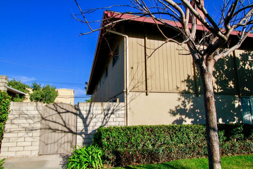 Westwood Condos Santa Ana California like forest region wooden made houses from sideview with trees