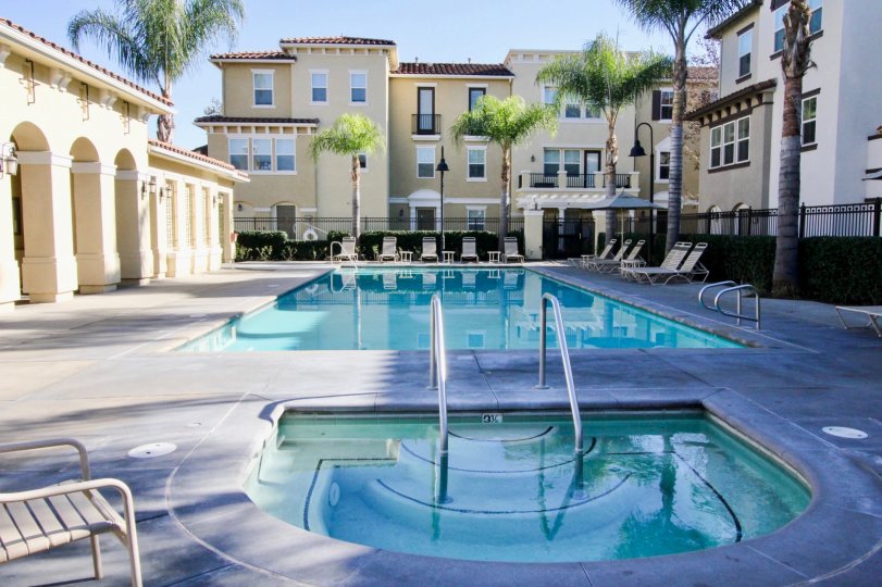 the palazzo at rennaissance plaza is a fabulous swimming pool of the stanton city in ca