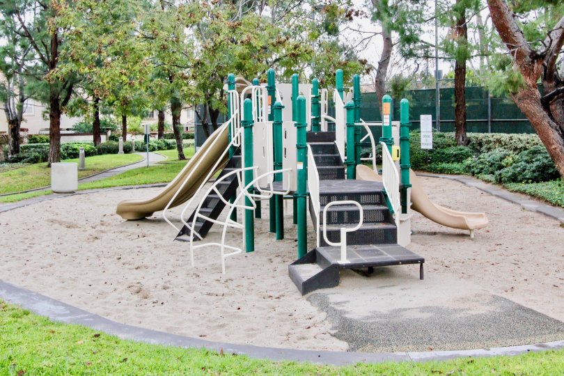 The playground located in Orchards Community in Tustin, California. Slides and climbing apparatus available.