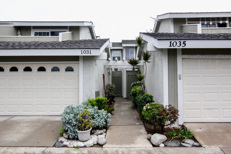 Tustin Pines offers two story floor plans built with low maintain landscaping and attached garages.