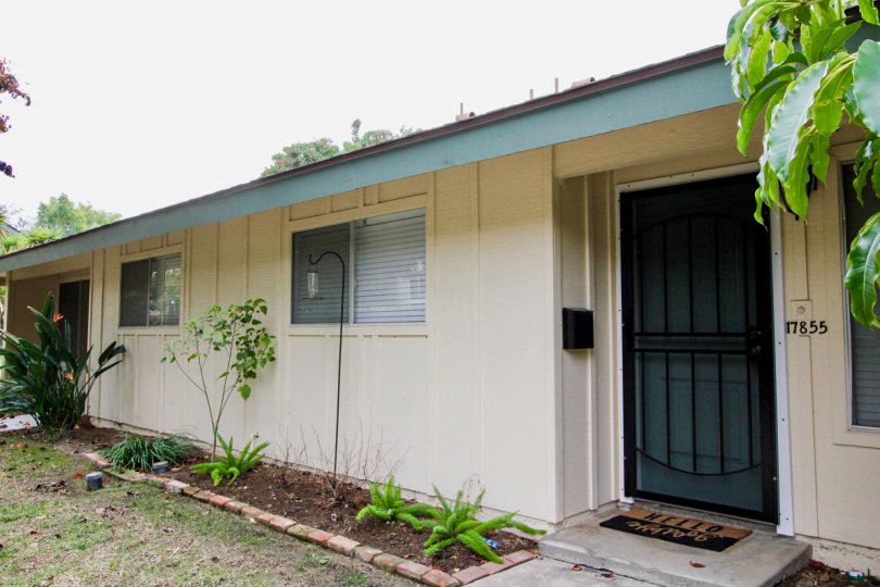 pale color home with plants in the front in rancho linda community in yorba linda, california.