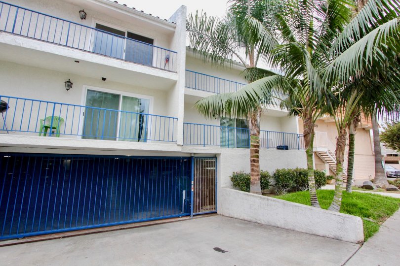 Entrance to a gated parking area of a Bristol Cove hotel