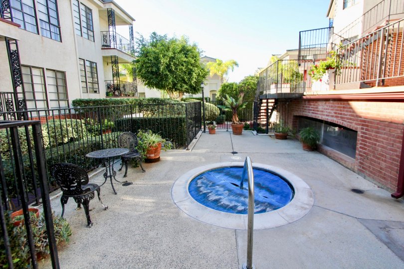 Courtyard view of Orleans East in Carlsbad, California.