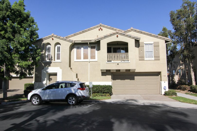 White car outside Capri neighborhood in Chula Vista, California
