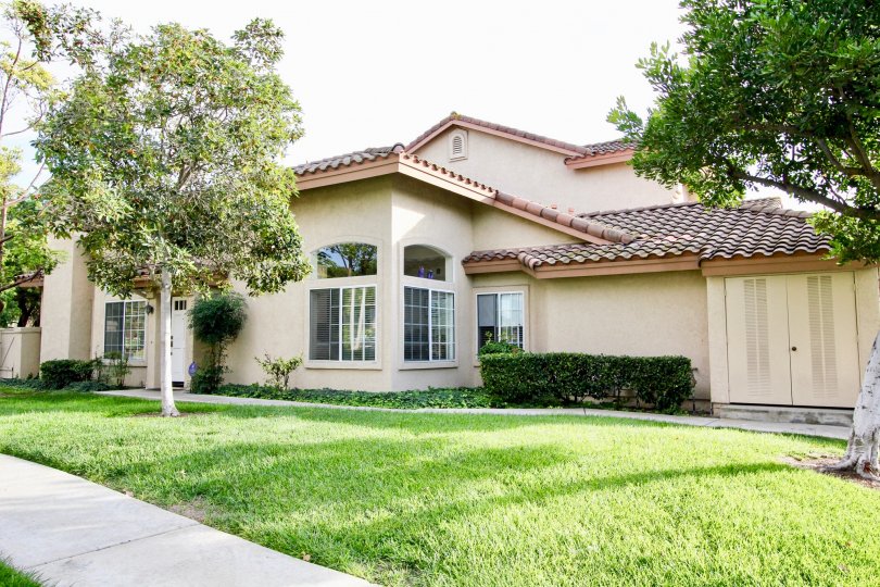 Green lawns and terracotta tile roofs at the Fairway Villas in Chula Vista, California