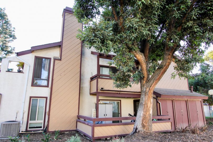 THE HOUSE IN THE MELROSE VILLAS WITH THE BICYCLE, TREE, FLOWER POT