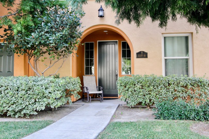 The walkway and entrance to a Sedona home in Chula Vista